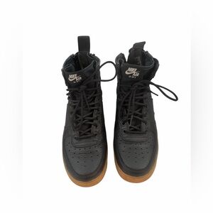 Nike SF Air Force 1 Mid Top Gum Leather Sneakers